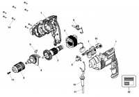 Black & Decker BEH200K Type 2 Hammer Drill Spare Parts